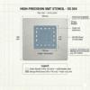 Tarangify SMT PCB Stencil SMT PCB Stencil – SS 304 Stainless Steel | 0.1mm Thickness | 110mm Design Area