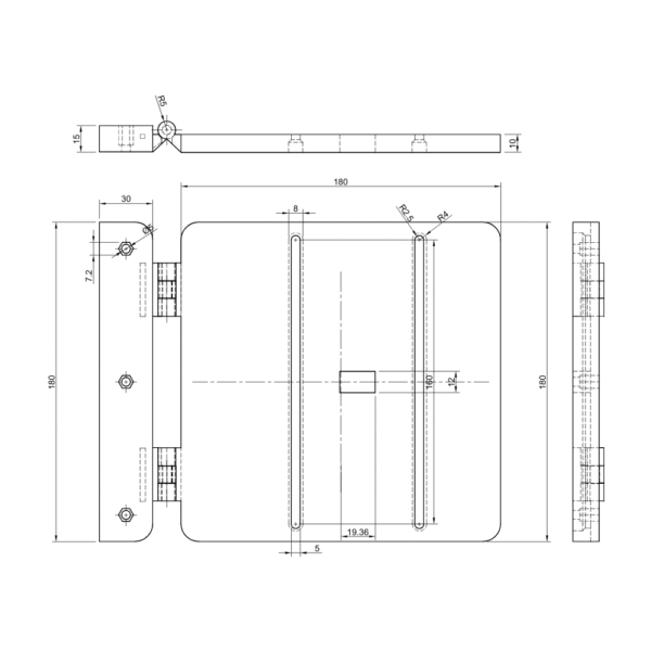 Tarangify SMT PCB Stencil - 4 Tarangify StencilGrip Pro — 3D Printed PCB Stencil Printing Jig | 180mm Base | Foldable Hinge | Made in India
